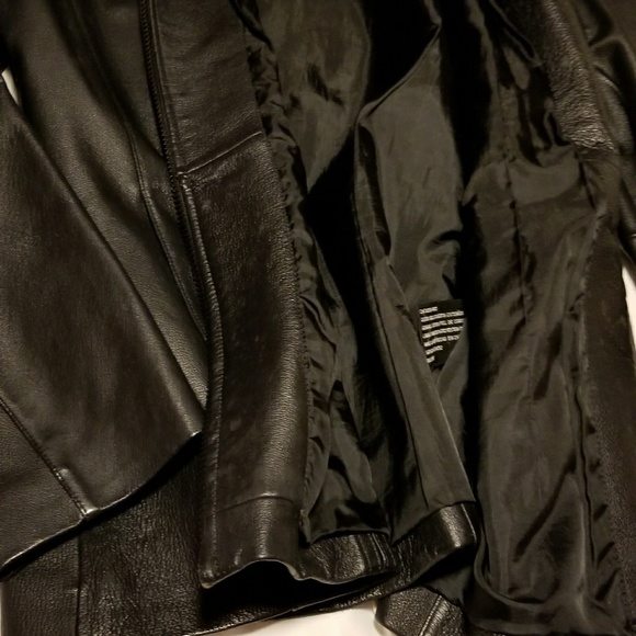 Worthington Size Large Black Leather Jacket - Picture 2 of 8